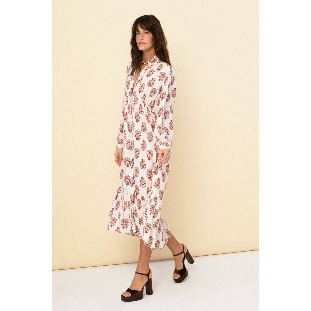 Sonmer Juana Dress in Red/White - Picture 3 of 5